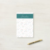 Rainbows & Herz-Muster Post-it Klebezettel (Auf Schreibtisch)