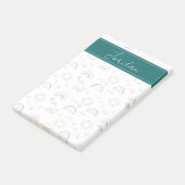 Rainbows & Herz-Muster Post-it Klebezettel (angewinkelt)