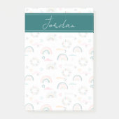 Rainbows & Herz-Muster Post-it Klebezettel (Vorderseite)