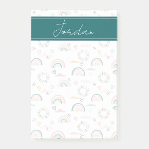 Rainbows & Herz-Muster Post-it Klebezettel