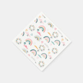 Rainbows & Herz-Muster Serviette (Ecke)