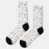 Rainbows & Herz-Muster Socken (Linkes Detail)