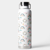 Rainbows & Herz-Muster Trinkflasche (Rückseite)