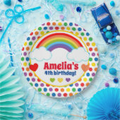 Rainbows Herz-und Dots Girls Pappteller (Party)
