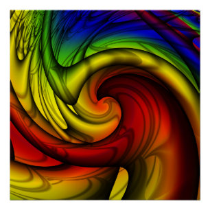 Rainbows & Honey Rainbow Fraktal Art Poster