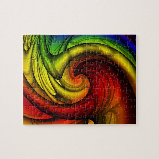 Rainbows & Honey | Rainbow Fraktal Art Puzzle (Horizontal)