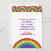 Rainbows im Stil der 70er Jahre und Muster der Sun Einladung (Vorderseite)