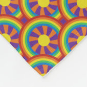 Rainbows im Stil der 70er Jahre und Muster der Sun Fleecedecke (Ecke)