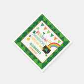 Rainbows, Kleeblatts & Pots zum Geburtstag Serviette (Ecke)