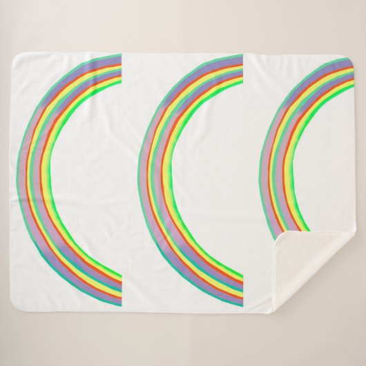 Rainbows Large (60"x80") Sherpa Blanket Sherpadecke (Vorderseite (Horizontal))