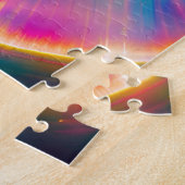 Rainbows Light Shine Through Clouds in Star Sky Puzzle (Seite)