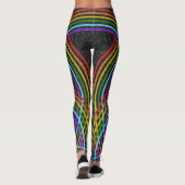 Rainbows mit mehreren Glitzer, Shiny Black, LGBT P Leggings (Rückseite)