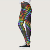 Rainbows mit mehreren Glitzer, Shiny Black, LGBT P Leggings (Links)
