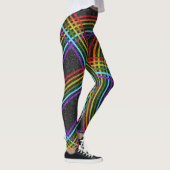 Rainbows mit mehreren Glitzer, Shiny Black, LGBT P Leggings (Rechts)