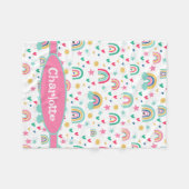 Rainbows Personalisiert Fleecedecke (Vorderseite (Horizontal))