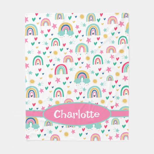 Rainbows Personalisiert Fleecedecke (Vorderseite)