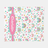 Rainbows Personalisiert Fleecedecke (Vorderseite (Horizontal))
