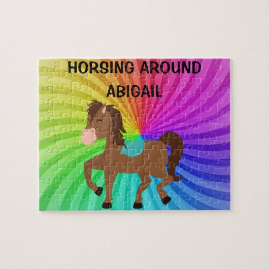 Rainbows Puzzle personalisiert für Kinder. (Horizontal)