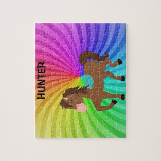 Rainbows Puzzle personalisiert für Kinder. (Vertikal)