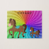 Rainbows Puzzle personalisiert für Kinder. (Horizontal)