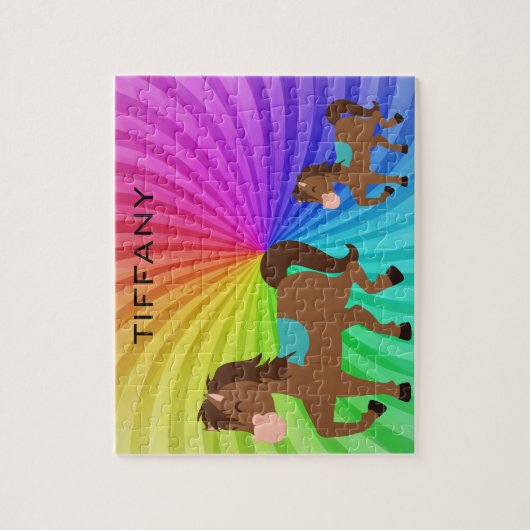Rainbows Puzzle personalisiert für Kinder. (Vertikal)