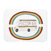 Rainbows Retro RV Whimsical Camping Motorhome Magnet (Horizontal)
