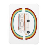 Rainbows Retro RV Whimsical Camping Motorhome Magnet (Vertikal)