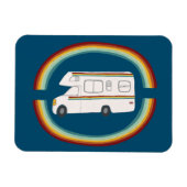 Rainbows Retro RV Whimsical Camping Motorhome Magnet (Horizontal)