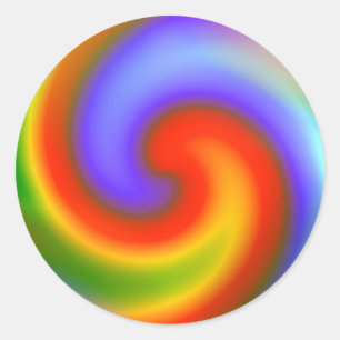 Rainbows Runder Aufkleber