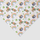 Rainbows Shamrocks Leprechauns St Patrick's Day Seidenpapier (Ausschnitt)