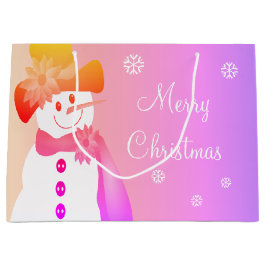 Rainbows Snowman und Schneeflocken Große Geschenktüte