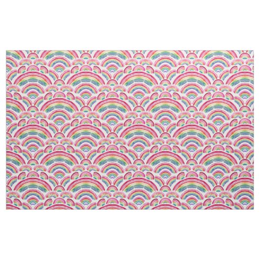 RAINBOWS ÜBER Farbige Wasserfarbe Stoff (Yard (91,4 cm))