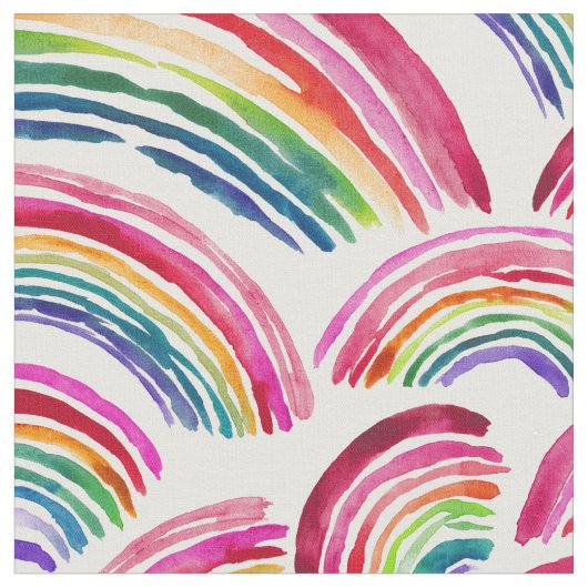 RAINBOWS ÜBER Farbige Wasserfarbe Stoff (Nahaufnahme)