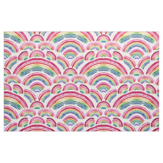 RAINBOWS ÜBER Farbige Wasserfarbe Stoff (Fat Quarter (45,7 x 55,9 cm))