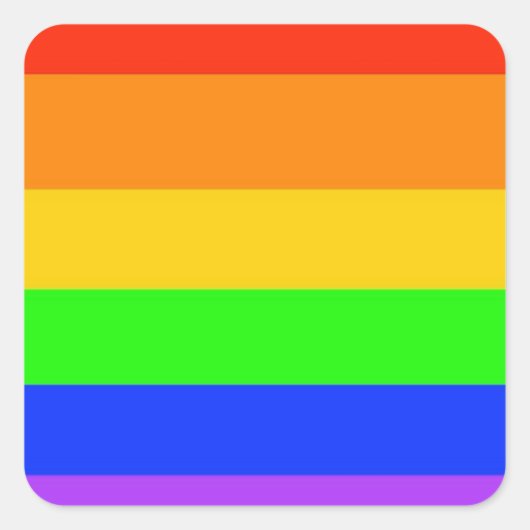 Rainbows Überall! Quadratischer Aufkleber (Vorderseite)