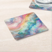 Rainbows und Blasen Papier & Party Teller Rechteckiger Pappuntersetzer (angewinkelt)