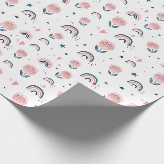 Rainbows und Blume Geschenkpapier (Ecke)