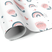 Rainbows und Blume Geschenkpapier (Rolleneckpunkt)