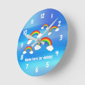 Rainbows und Clouds Acryl-Wanduhr Runde Wanduhr (Winkel)