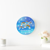 Rainbows und Clouds Acryl-Wanduhr Runde Wanduhr (Zuhause)
