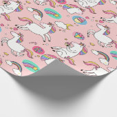 Rainbows und Einhornwickelpapier Geschenkpapier (Ecke)