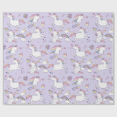 Rainbows und Einhornwickelpapier Geschenkpapier (Flach)