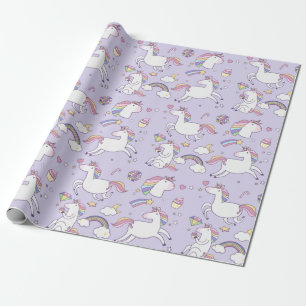 Rainbows und Einhornwickelpapier Geschenkpapier