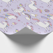Rainbows und Einhornwickelpapier Geschenkpapier (Ecke)