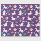 Rainbows und Einhornwickelpapier Geschenkpapier (Flach)