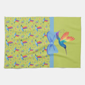 Rainbows und Liebe Humming Bird im Limonen Geschirrtuch (Horizontal)