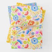 Rainbows und Punkte im Springtime Geschenkpapier Set (Beispiel)