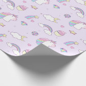 Rainbows und Unicorns Geschenkpapier (Ecke)