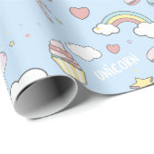 Rainbows und Unicorns Geschenkpapier (Rolleneckpunkt)