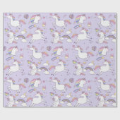 Rainbows und Unicorns Geschenkpapier (Flach)